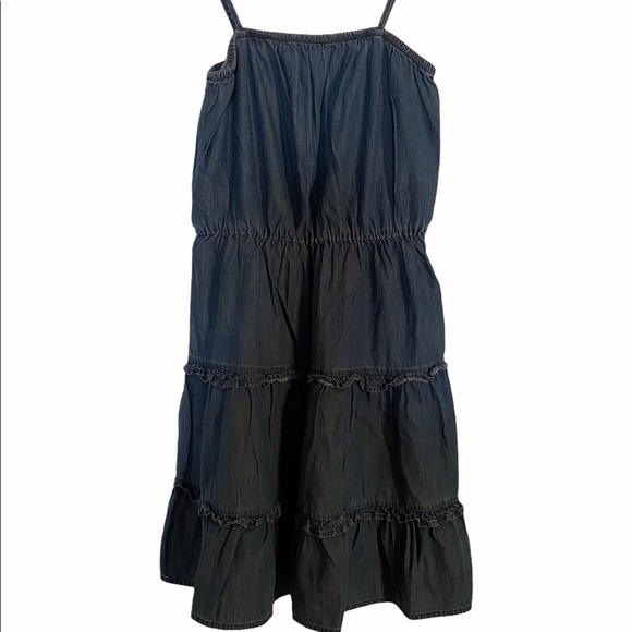 Express Chambray Spaghetti Strap Dress - Picture 2 of 5